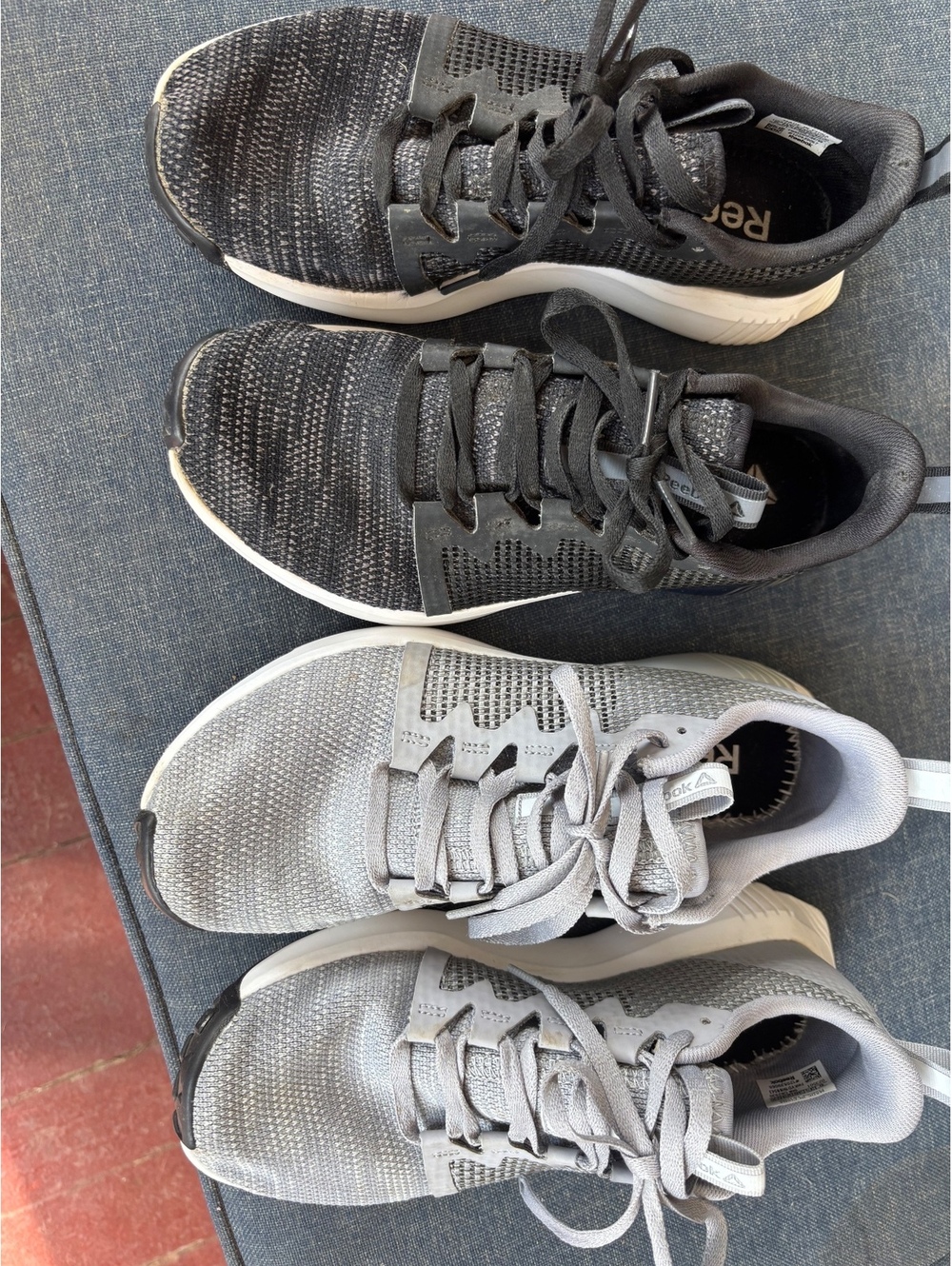 Reebok Tennis Shoes Womens 2 Pair Gray/Black size 6